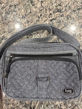 lug Quilted Gray Crossbody Bag